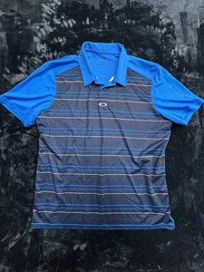 Oakley Herren Regular Fit Blau Kurzarm Golf Poloshirt Größe XL - Bild 1 von 6