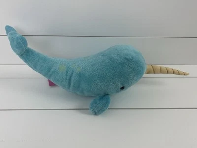Плюшевая игрушка DOUGLAS Cuddle 18 дюймов цвет Narwhal Aqua Blue 2017 — No4129 - Изображение 1 из 4