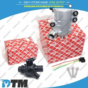 FEBI Electric Water Pump with Thermostat Kit For BMW 530xi 525xi X3 X5 328i 528i - Picture 1 of 8
