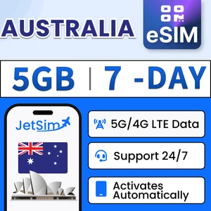 Australia eSIM - 5GB High-Speed, 7 Day-Travel eSIM - Picture 1 of 6