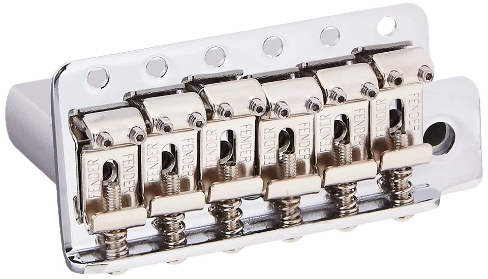 Genuine Fender Strat/Stratocaster Vintage 2-3/16" Spacing Tremolo Bridge, CHROME - Image 1 of 1