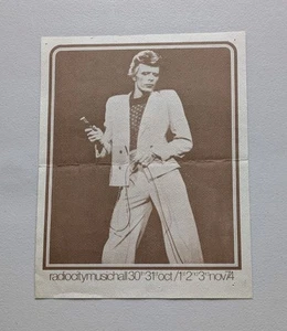 David Bowie Diamond Dogs Original 1974 Radio City New York Tour Flyer sehr selten - Bild 1 von 2