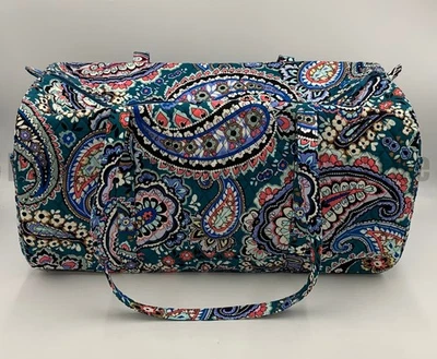 Bolsa de viaje grande Vera Bradley acolchada Haymarket cachemira floral joya #9916J Foto 1 de 4