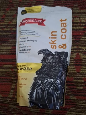 Skin And Coat Powder For Dogs. 1lb. The Missing Link Brand Adult Dog. Exp 2027 - Image 1 of 4
