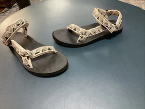 Teva Original Universal weiß und schwarz Sandalen Damengröße 9-EUC! - Bild 1 von 8