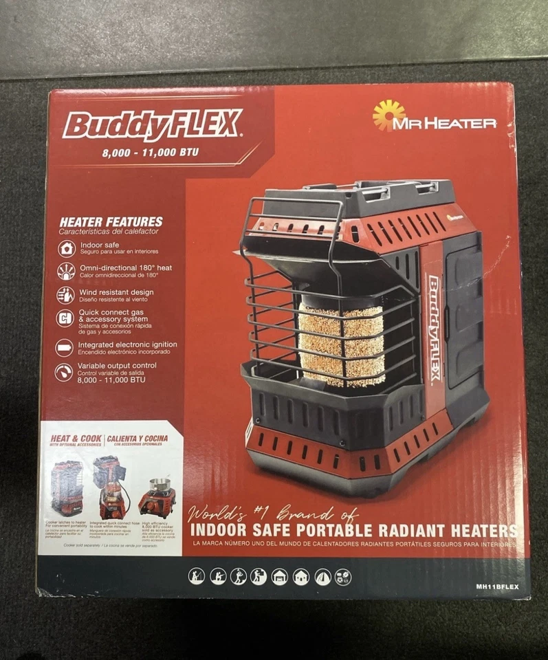 Mr Heater Mh11Bflex Buddy Flex Calentador Radiante Portátil 8000-11000 BTU. Nuevo, Sello Foto 1 de 1