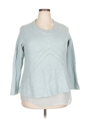 Lucky Brand Women Blue Pullover Sweater 3X Plus - Image 1 of 4