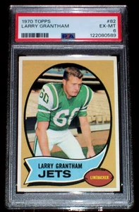 Larry Grantham #82 Topps 1970 PSA 6 New York Jets - Imagen 1 de 3