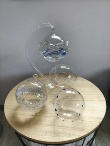 Christbaumkugel Thüringen Glaskugel Bemalt Echtglas Weihnachten 4 Stück R - Bild 1 von 6