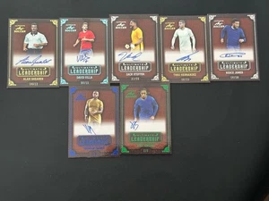 BALE * SHEARER * XAVI SIMONS * VILLA * NICO 2022 LEAF ULTIMATE SOCCER (14) AUTOS - Picture 1 of 2