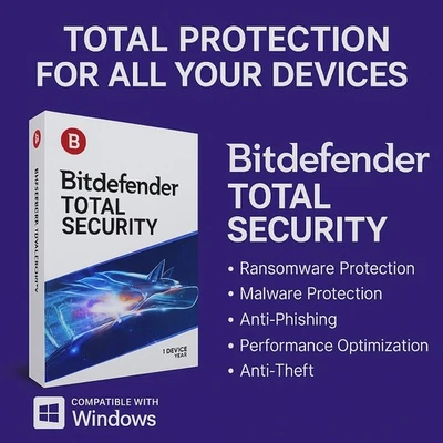 Bitdefender Total Security 2026 - 3 Years 3 Devices Latest Version - Image 1 of 3