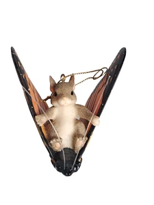 CHARMING TAILS Dean Griff Silvestri MOUSE ON BUTTERFLY Christmas Ornament - Picture 1 of 6