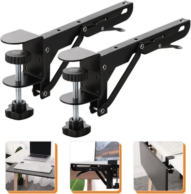 2x Folding Table Bracket Extended Shelf Holder Steel Heavy Duty Wall For Home - image 1 of 4