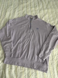Peter Millar 1/4 Zip Pullover Sweater Herren Medium Lila Golf C A C 1899 Embroi - Bild 1 von 7