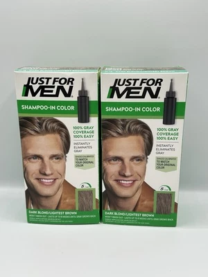 2 champúes Just For Men color H-15 rubio oscuro/marrón más claro H15 Foto 1 de 4