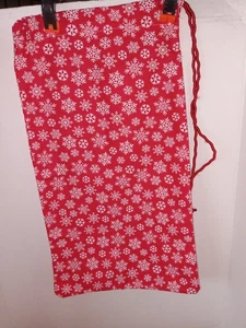 COMPLETELY HAND MADE CHRISTMAS GIFT BAGS WITH DRAWSTRINGS 10" X 19" - Picture 1 of 5