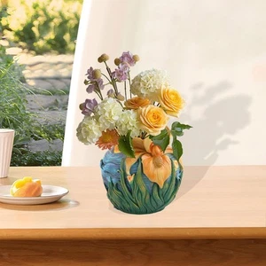 Resin Flower Vase Collectible Bouquet Holder for Bookshelf Wedding Cabinet - Picture 1 of 6