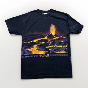 Vintage Hawaii Volcanoes National Park Wrap Around T Shirt Size M Habitat - Picture 1 of 7
