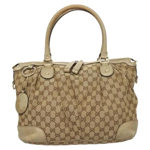 Auténtico bolso de mano Gucci Sukey de lona beige - Imagen 1 de 24
