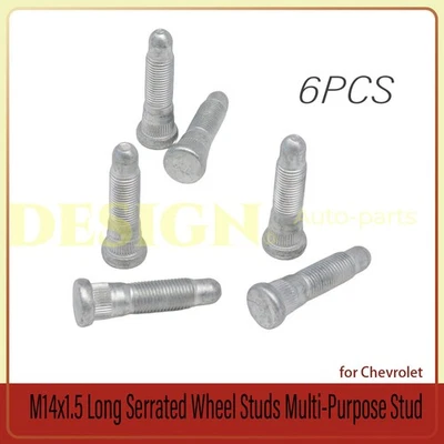 Paquete de 6 pernos de rueda aptos para Chevrolet Silverado 3500 HD M14x1,5 11588810 Foto 1 de 4
