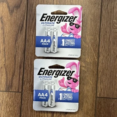 Lot of 8 AA Energizer Ultimate Lithium  2x4 Count. NEW Exp 1x2040 - 1x2043 - Image 1 of 4