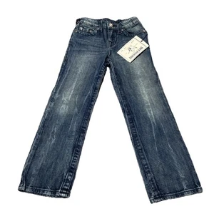 True Religion Straight Leg Jeans Girls Size 6 Adustable Waist $79 - Picture 1 of 7