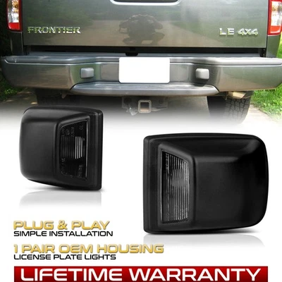 [OE-STYLE]Black Bezel License Plate Light Tag Lamp For 2005-2006 Nissan Frontier Foto 1 de 4