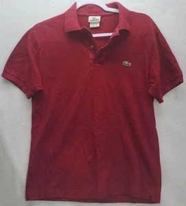 Polo Lacoste Marrone Tg 3 Small Uomo Preppy - Foto 1 di 10