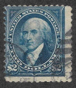 Used 1894 $2 James Madison Postage Stamp, Scott #262, cv $1,200 - Picture 1 of 3