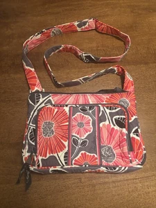 Vera Bradley Umhängetasche Damen Blumen Handtasche gesteppt verstellbarer Riemen Blume - Bild 1 von 8