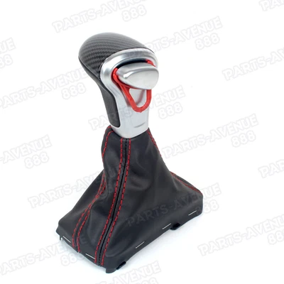 Pomo de cambio de marchas automático con arranque para Audi A4 S4 B8 Avant 2008-2015 fibra de carbono Foto 1 de 4