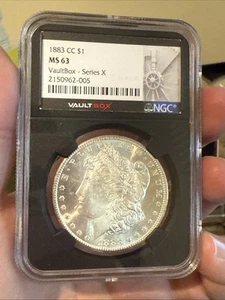 1883-CC Morgan Silver Dollar NGC graded MS 63 Blast White Looks PL vault Box x! - Picture 1 of 8
