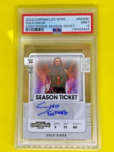 Solo Sikoa 2022 WWE Panini Chronicles Rookie Auto Wrestling Card Graded PSA 9 RC - Bild 1 von 2