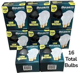 Bulbrite 110050 Watt 12V A19 Frosted Light Bulbs 8-2 Packs (16 Total ) NOS - Picture 1 of 6