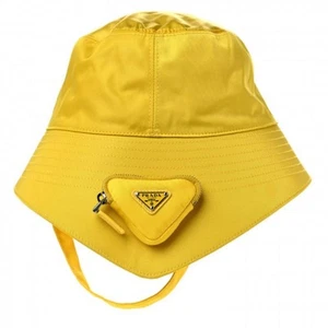 Size XL - Prada Yellow Re-Nylon Pouch Detail Bucket Hat 6I3XQ7QGS - Picture 1 of 6