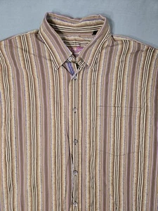 Bugatchi Uomo Herren Hemd Large Langarm Button Down Mehrfarbig Lila - Bild 1 von 15