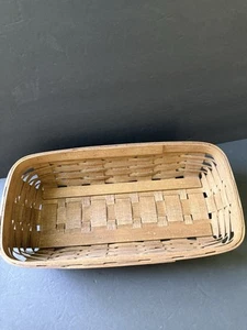 Basketville Vintage Brotkorb geflochten Handarbeit rechteckig Cottagecore Bauernhaus - Bild 1 von 10