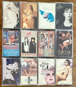 12 Pop Cassettes, Used, Prince, Madonna, George Michael, Bangles, Jewel, Etc - Picture 1 of 1