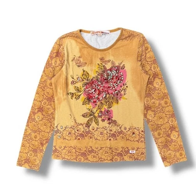 Top Miss Sixty floral manga larga Foto 1 de 4