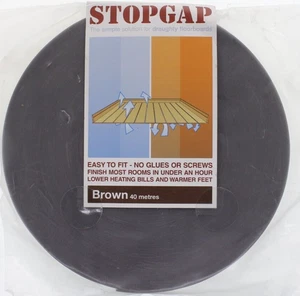 Floorboard Draught Excluder - StopGap, Brown, Insulates Gaps, Easy to Use - Picture 1 of 5