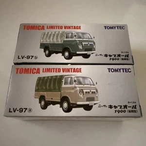 Tomica LTD Vintage Nissan Caball 1900 Set TLV97A & B Brown/Green Used - Picture 1 of 4