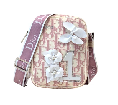 Christian Dior Mini Bolso de Hombro Bandolera Cartera Trotter Rosa Lona Foto 1 de 4