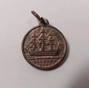 Inglaterra Nelson Medalla del Centenario 1905 en realidad hecha de Victoria Barco Cobre BONITO - Imagen 1 de 2