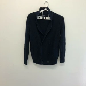 Land's End Navy XL Cardigan Jacket Solid Used ORNG-0 - Picture 1 of 7