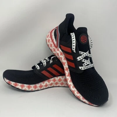 Adidas UltraBoost 20 China Running Shoes  Black Red FX8886 Men's Size 7.5 - Image 1 of 4