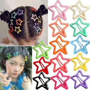 13 PCS 1.65" Metal Hair Accessories - Snap Barrettes with Non-Slip Star Clips... - Picture 1 of 7