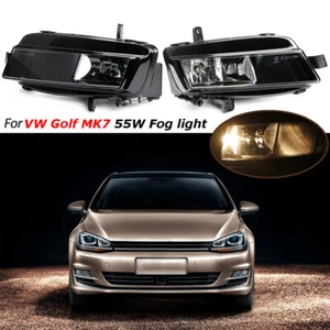 Pair Front Bumper Fog Lights Driving Bulb For VW Golf 7 MK7 2012-2016 5G0941661D - Picture 1 of 10