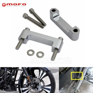 Chrome Front Fender Spacers Bracket Kit 23" 26" For Harley FLHR FLHT FLTR 96-13 - Picture 1 of 7