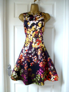 KAREN MILLEN Stunning Cotton Mix Summer Occasion Dress Size 12
