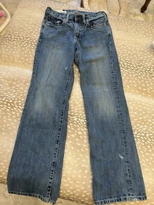Abercrombie Kids 14 Boys Slim Straight Medium Wash Denim Distressed - Picture 1 of 7